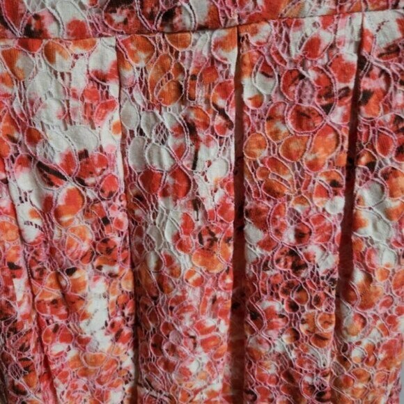 MADEWELL | Lacebloom Fit and flare Lace Dress red yellow sz 00 - Picture 3 of 7